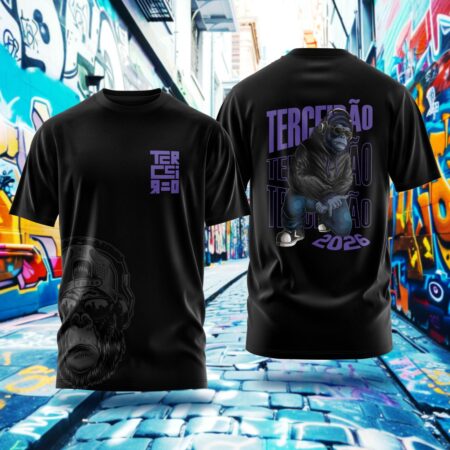 Arte para Camisa Terceirão Gorila Style - modelo-25A075