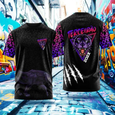 Arte para Camisa Terceirão Pantera Negra - modelo-25A052