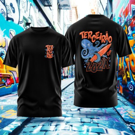 Arte para Camisa Terceirão Polvo - modelo-25A080