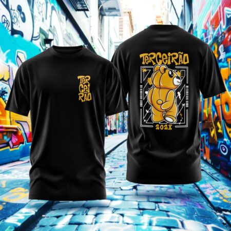 Arte para Camisa Terceirão Urso Amarelo - modelo-25A067