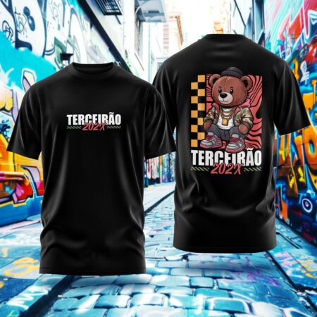 Arte para Camisa Terceirão Urso Style - modelo-25A057