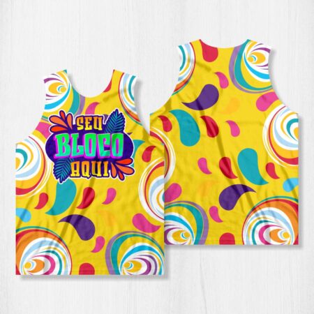Arte para Abadá Bloco Carnaval Amarelo - modelo-23A017