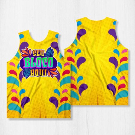Arte para Abadá Bloco Carnaval Amarelo - modelo-23A056