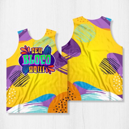 Arte para Abadá Bloco Carnaval Amarelo - modelo-23A073