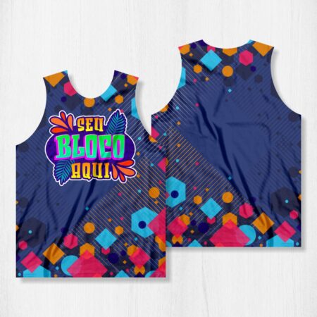 Arte para Abadá Bloco Carnaval Azul - modelo-23A024