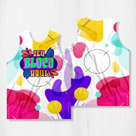 Arte para Abadá Bloco Carnaval Colorido - modelo-23A038