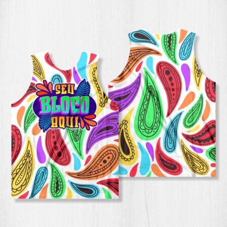 Arte para Abadá Bloco Carnaval Colorido - modelo-23A043