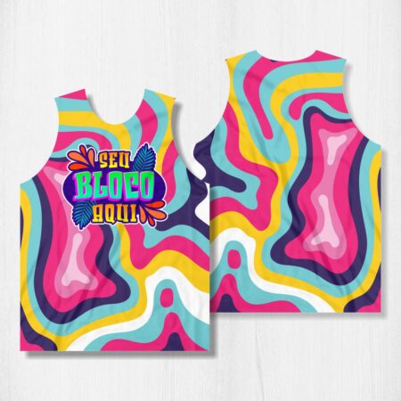 Arte para Abadá Bloco Carnaval Colorido - modelo-23A089