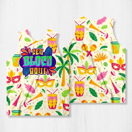 Arte para Abadá Bloco Carnaval Instrumentos - modelo-23A045