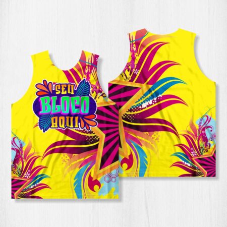 Arte para Abadá Bloco Carnaval Amarelo - modelo-23A010