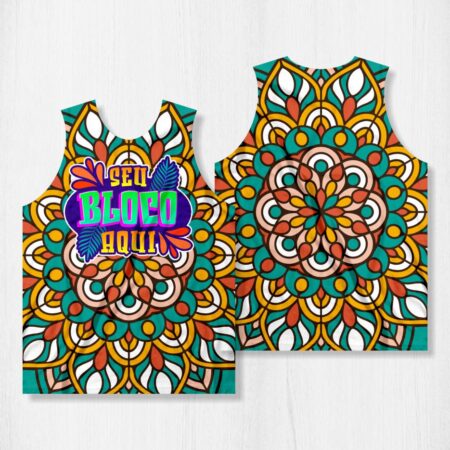 Arte para Abadá Bloco Carnaval Mandala - modelo-23A004