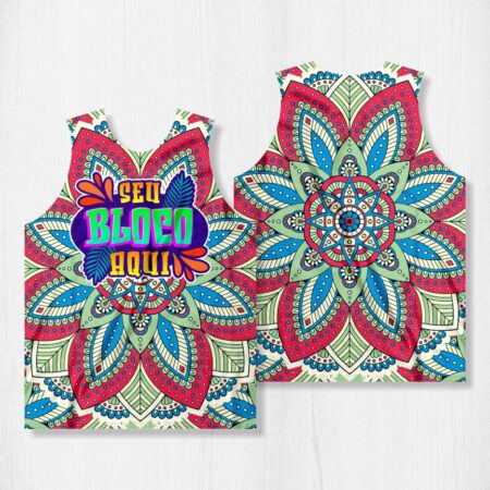 Arte para Abadá Bloco Carnaval Mandala - modelo-23A057