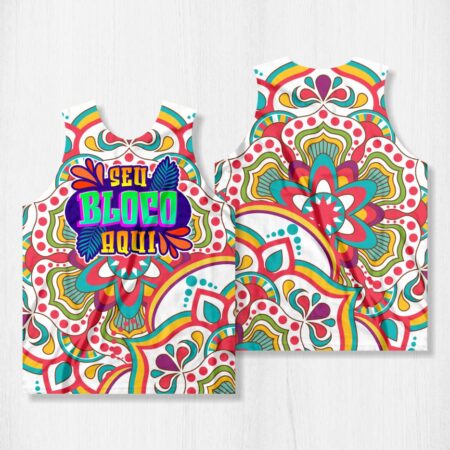 Arte para Abadá Bloco Carnaval Mandalas - modelo-23A006