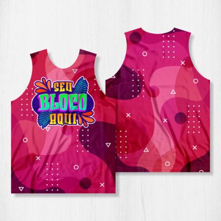 Arte para Abadá Bloco Carnaval Rosa - modelo-23A037