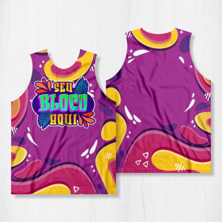 Arte para Abadá Bloco Carnaval Roxo - modelo-23A025