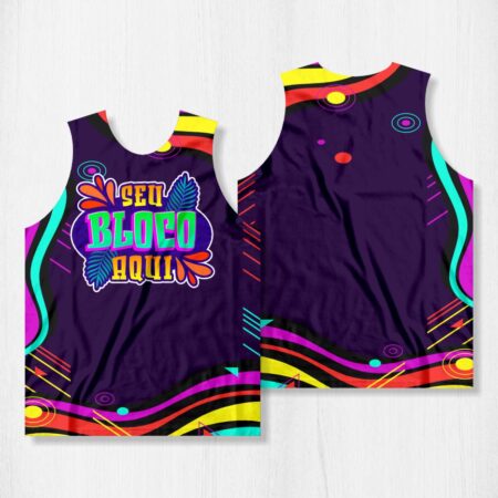 Arte para Abadá Bloco Carnaval Roxo - modelo-23A062
