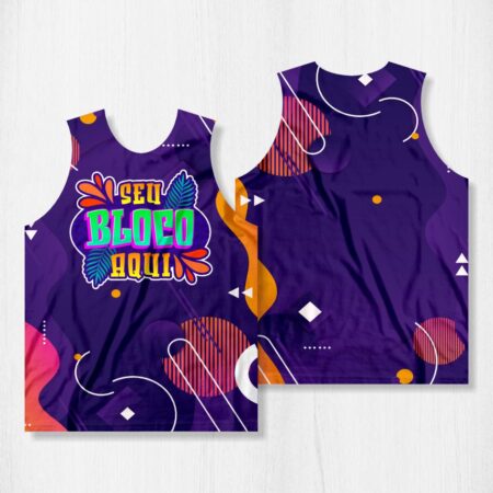 Arte para Abadá Bloco Carnaval Roxo - modelo-23A080