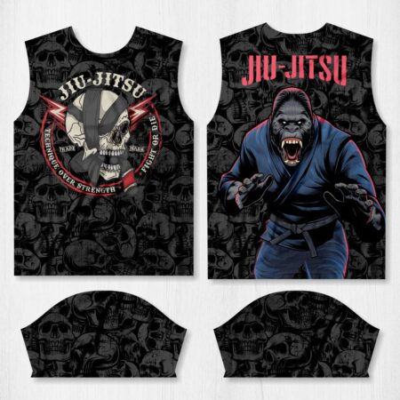 Arte para Camisa Arte Marcial - Jiu Jitsu Gorila - modelo-26A003