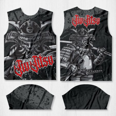Arte para Camisa Arte Marcial - Jiu Jitsu Samurai - modelo-26A001