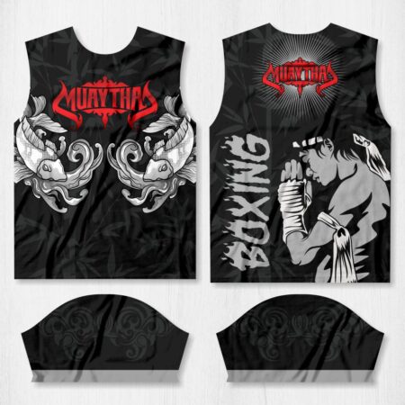 Arte para Camisa Arte Marcial - Muay Thai Carpas - modelo-26A003