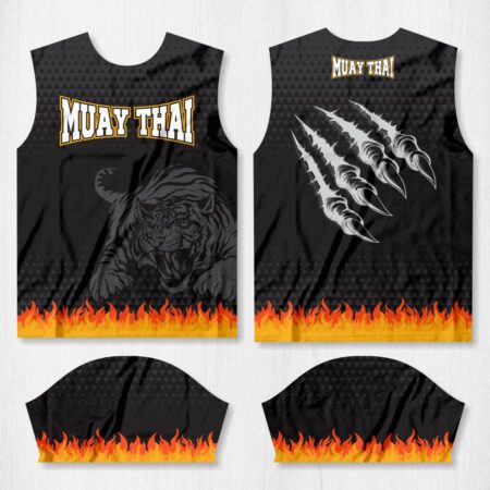 Arte para Camisa Arte Marcial - Muay Thai Tigre - modelo-26A001