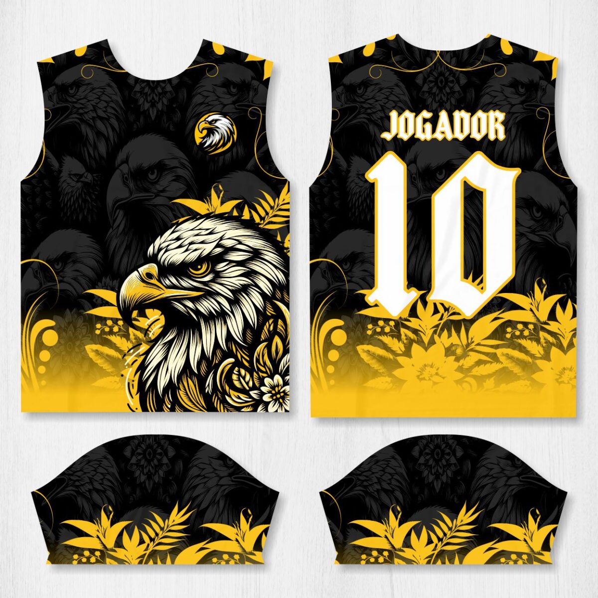 Arte para Camisa Interclasse Águia Floral – modelo-26B017