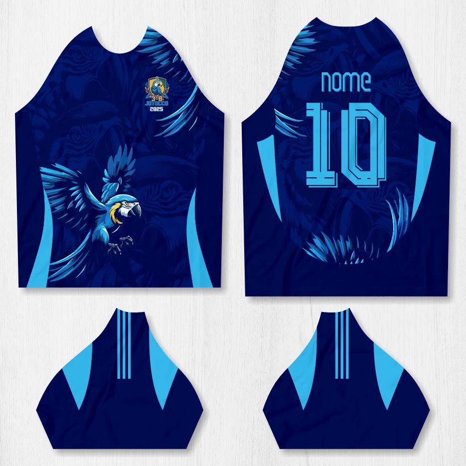 Arte para Camisa Interclasse Arara Azul - modelo-26A072