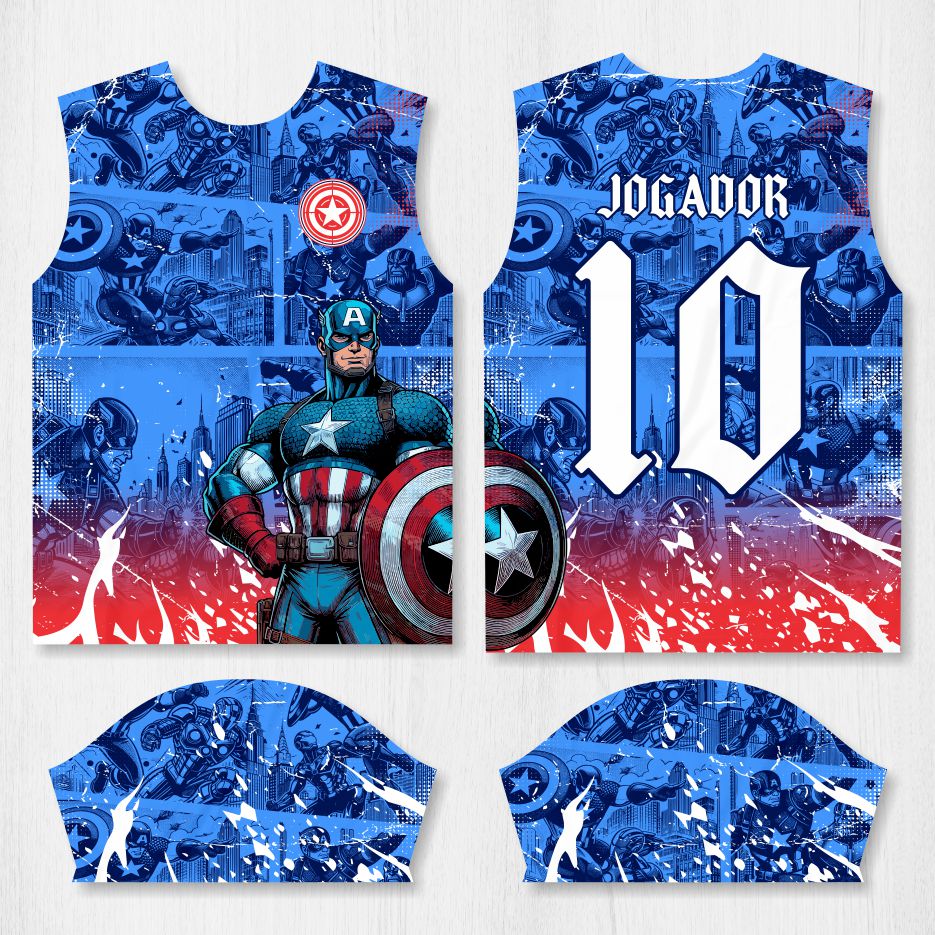 Arte para Camisa Interclasse Capitão América – modelo-26B027