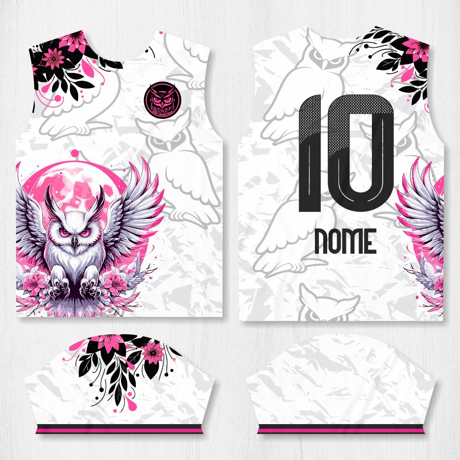 Arte para Camisa Interclasse Coruja Branca – modelo-26B108