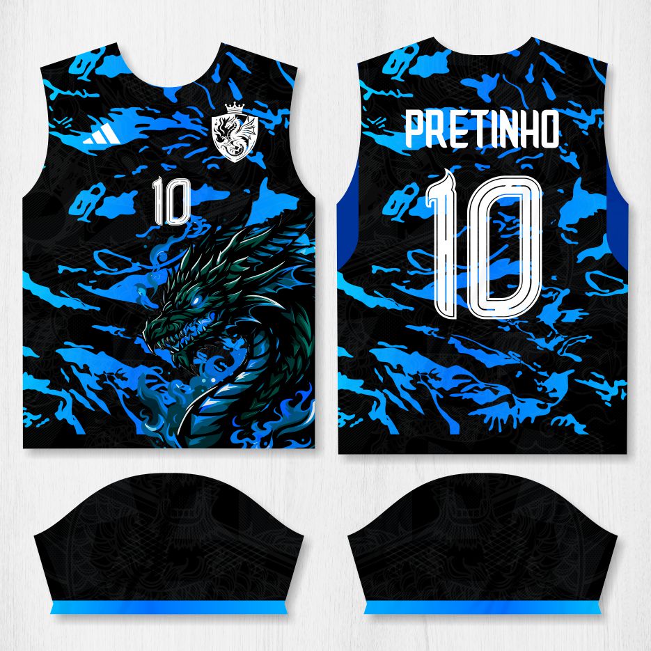 Arte para Camisa Interclasse Dragão Azul – modelo-26B105
