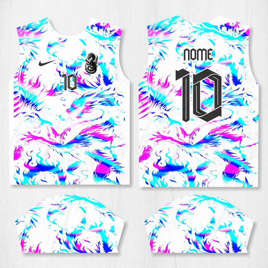 Arte para Camisa Interclasse Dragão Color - modelo-26A065