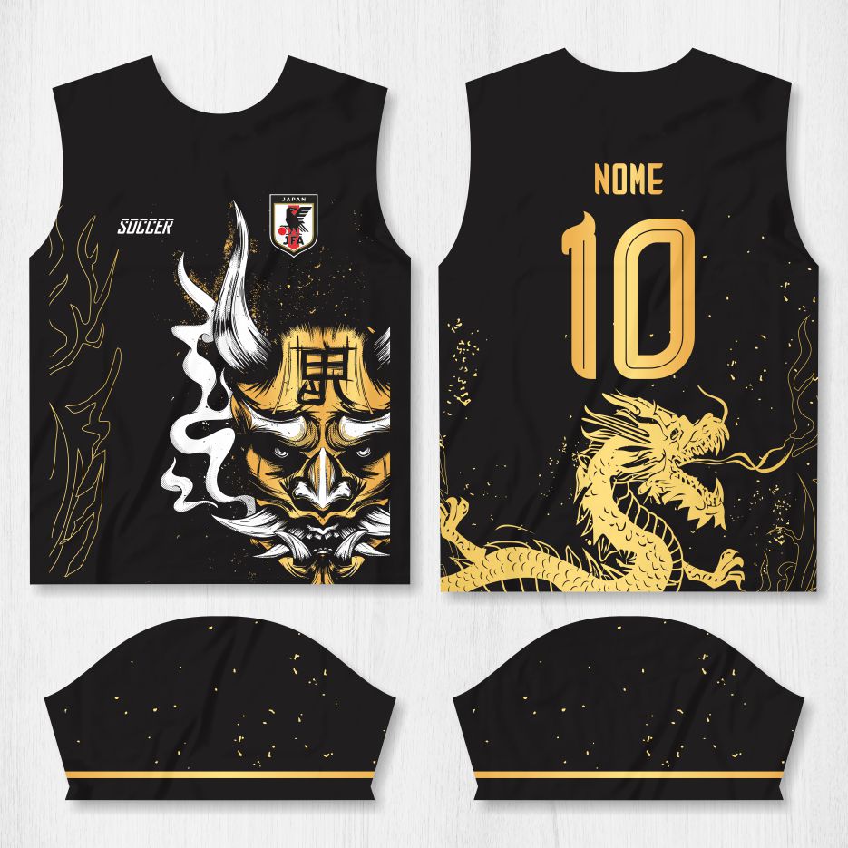 Arte para Camisa Interclasse Dragão Japonês - modelo-26A080