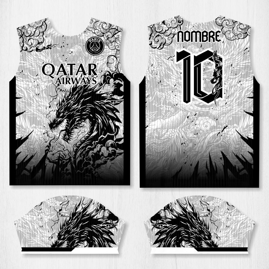 Arte para Camisa Interclasse Dragão PSG - modelo-26A091
