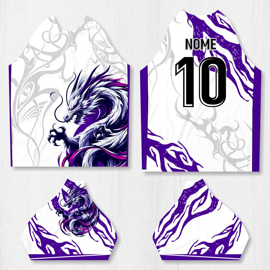 Arte para Camisa Interclasse Dragão Roxo - modelo-26A077
