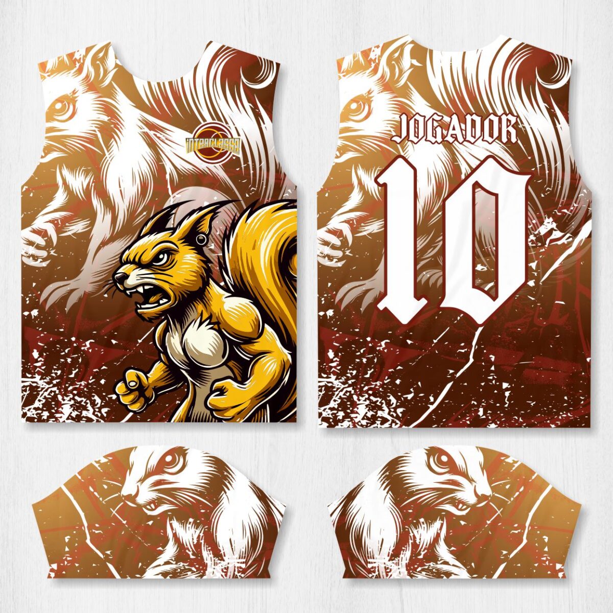 Arte para Camisa Interclasse Esquilo Amarelo – modelo-26B019
