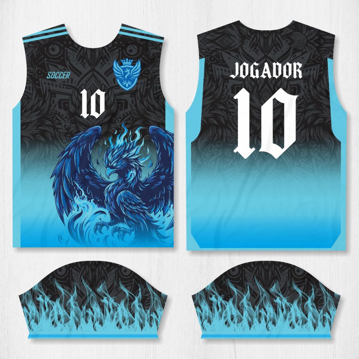 Arte para Camisa Interclasse Fênix Azul – modelo-26B003