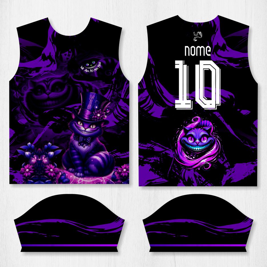 Arte para Camisa Interclasse Gato de Cheshire - modelo-26A062