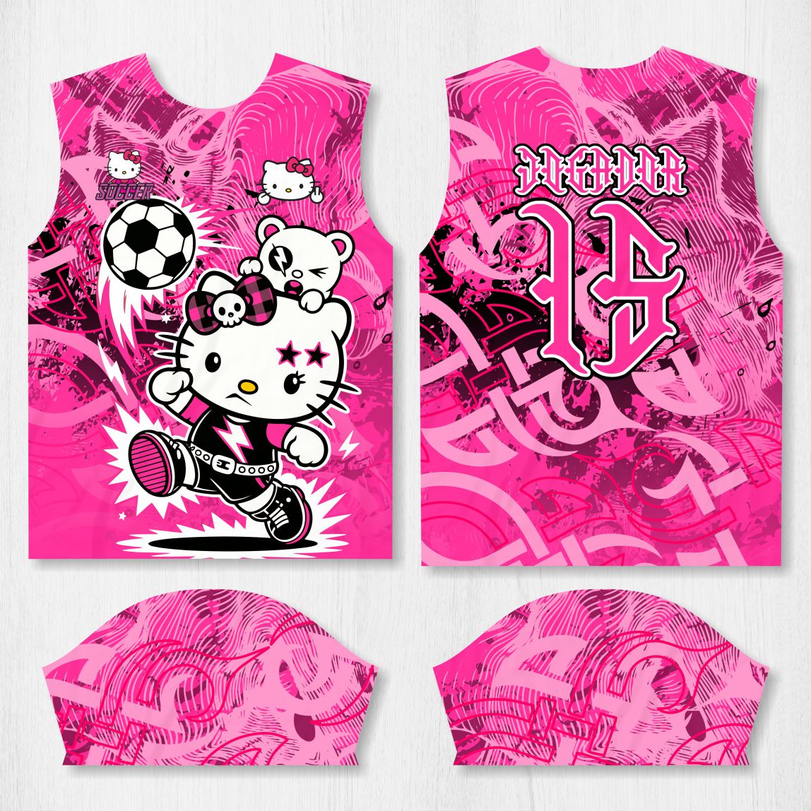 Arte para Camisa Interclasse Hello Kitty - modelo-26A005