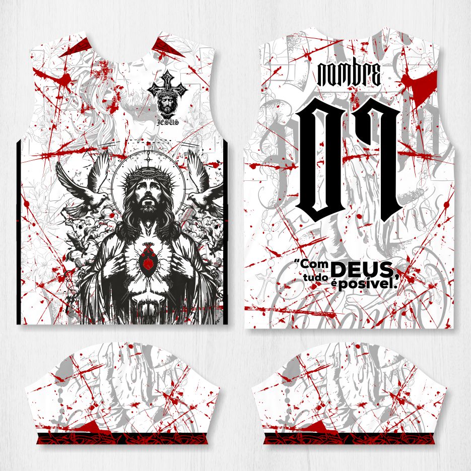 Arte para Camisa Interclasse Jesus Cristo - modelo-26A093