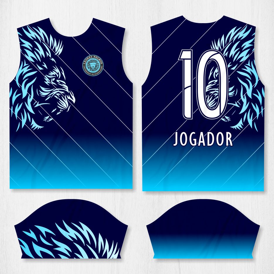 Arte para Camisa Interclasse Leão Azul - modelo-26A103