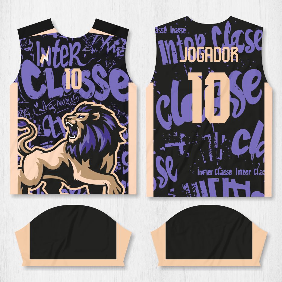 Arte para Camisa Interclasse Leão Graffite – modelo-26B076