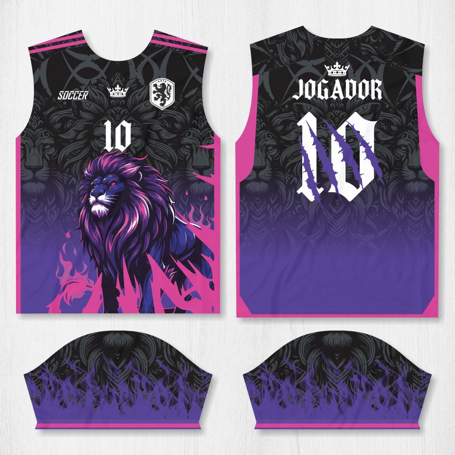 Arte para Camisa Interclasse Leão Roxo – modelo-26B091