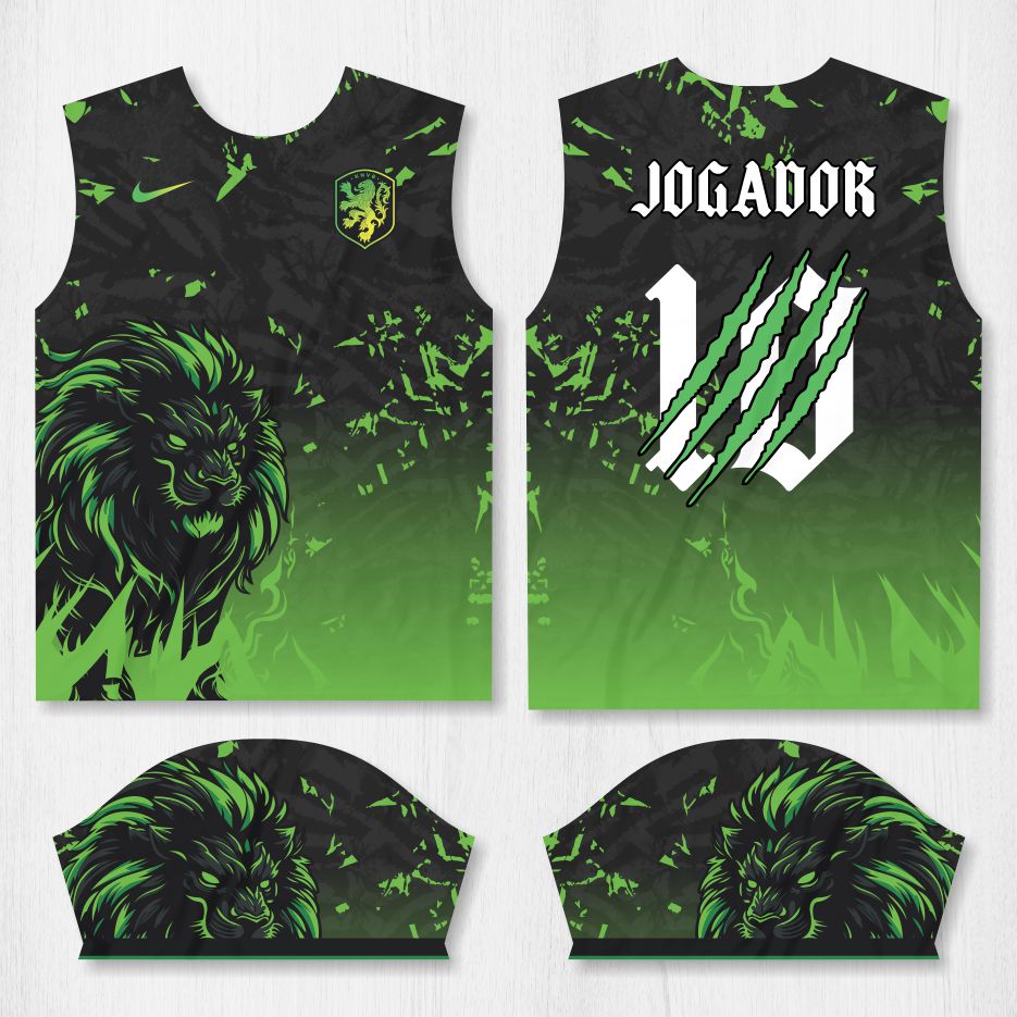 Arte para Camisa Interclasse Leão Verde – modelo-26B093