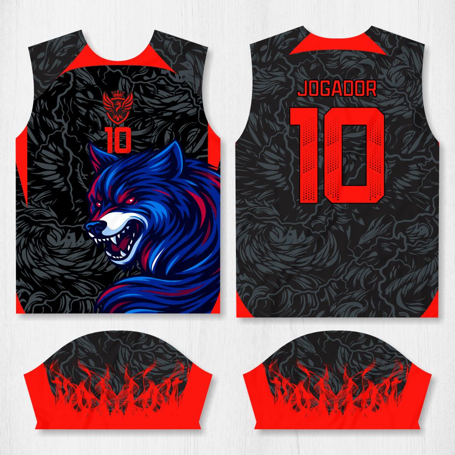 Arte para Camisa Interclasse Lobo – modelo-26B102