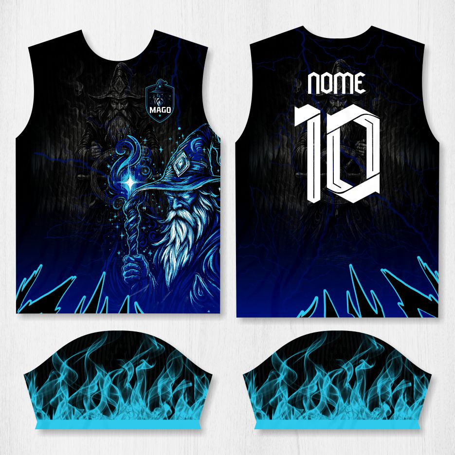 Arte para Camisa Interclasse Mago Azul – modelo-26B094