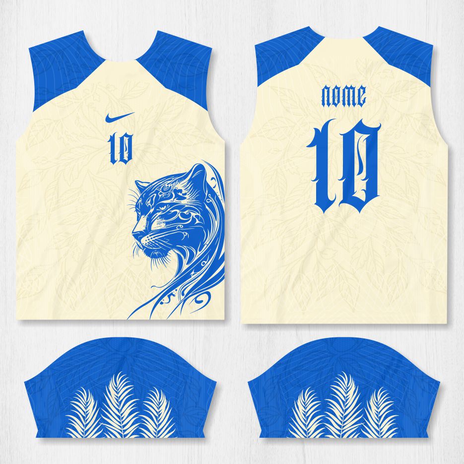 Arte para Camisa Interclasse Pantera Azul - modelo-26A049