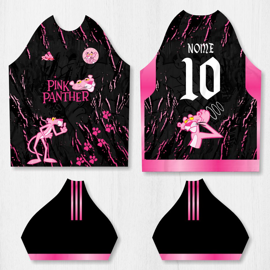 Arte para Camisa Interclasse Pantera Cor de Rosa - modelo-26A043