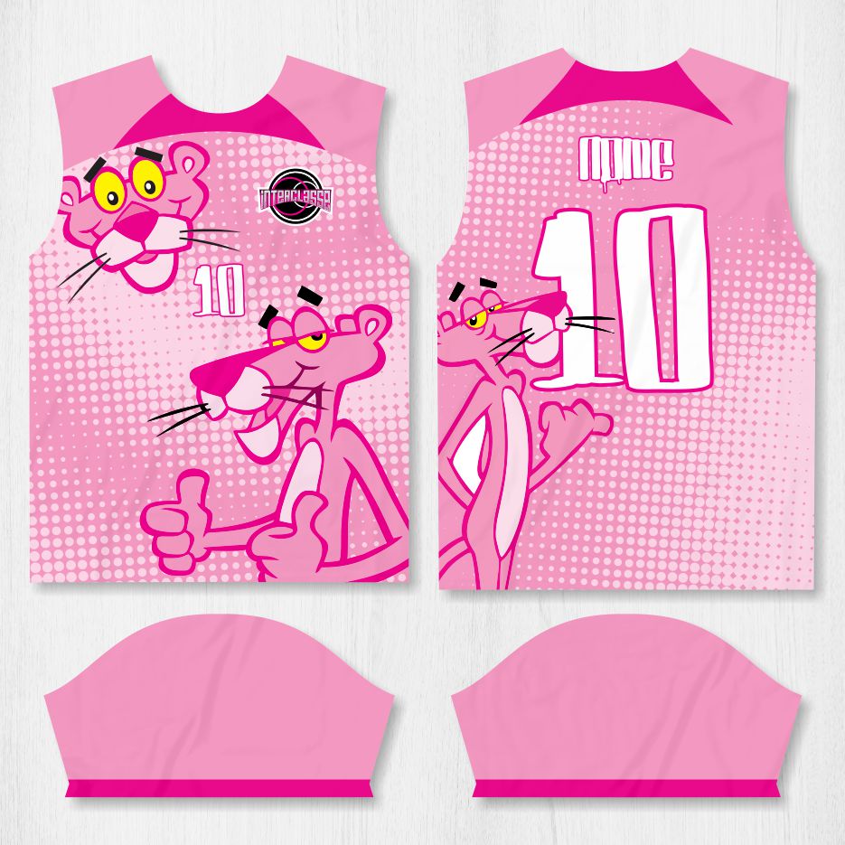 Arte para Camisa Interclasse Pantera Cor de Rosa – modelo-26B069