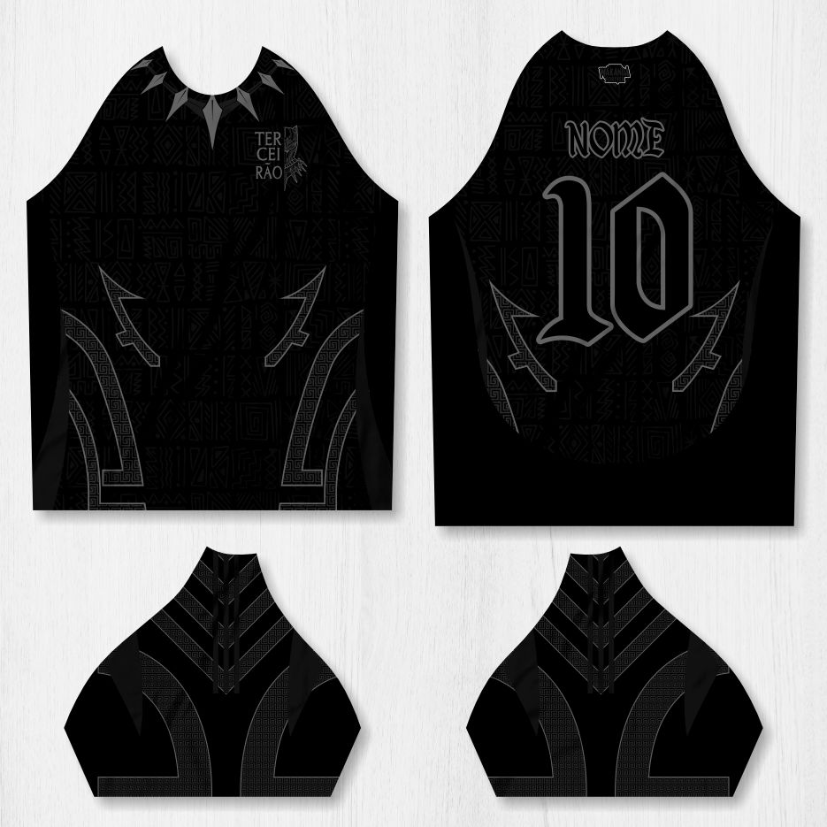 Arte para Camisa Interclasse Pantera Negra - modelo-26A038