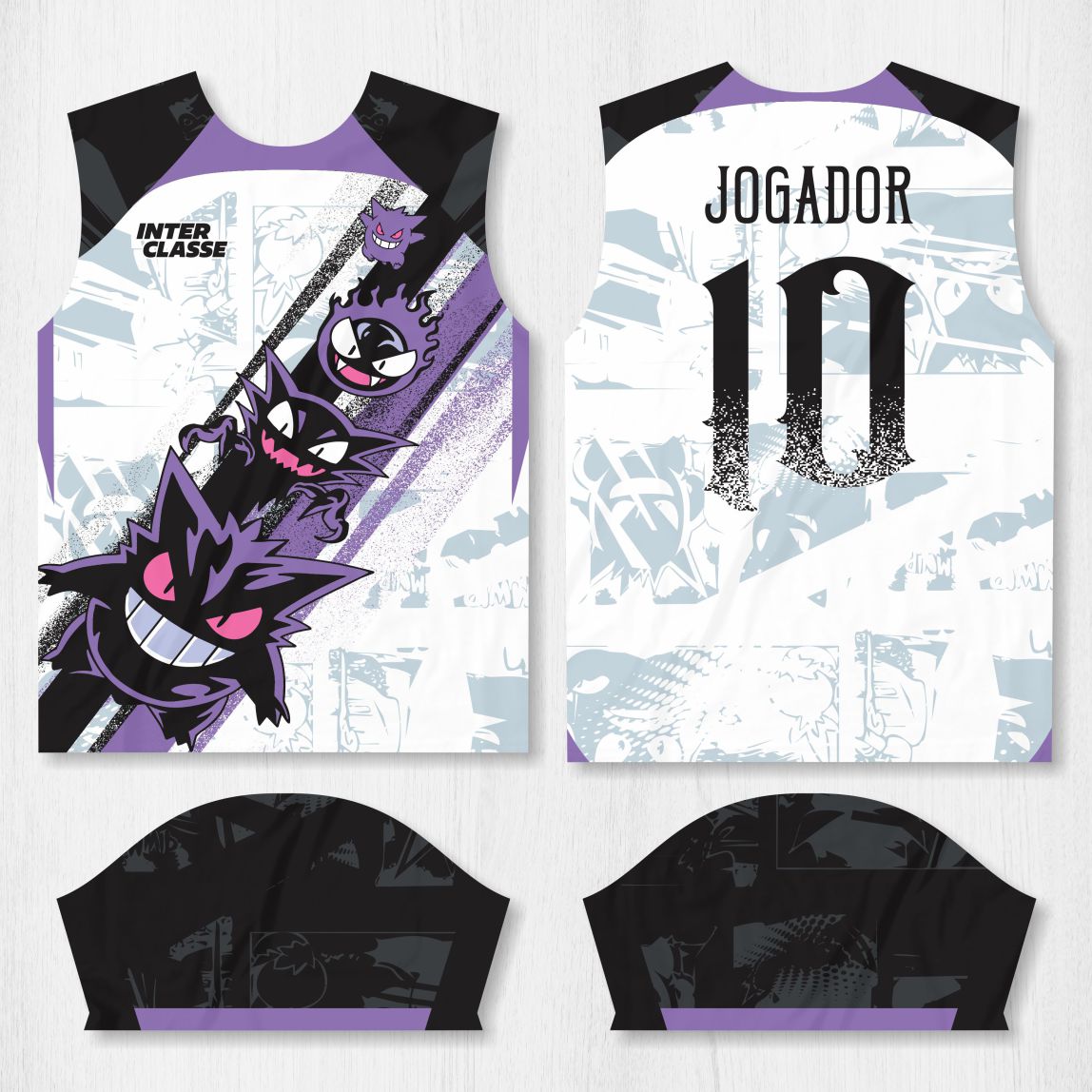 Arte para Camisa Interclasse Pokemon Fantasmac gengar - modelo-26A009